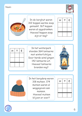 Lesmateriaal Winterpret met sommen (groep 4-5) van auteur Alexandra Wit slide 2