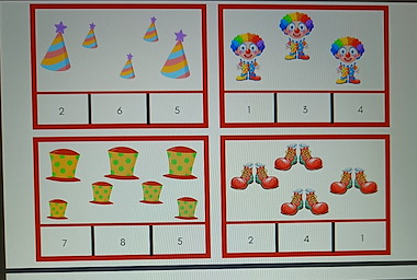 Lesmateriaal Knijpkaarten: tellen tot 10 - carnaval van auteur Christl slide 2