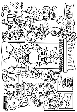 Lesmateriaal Kleurplaat sint puzzelstukjes van auteur Juf Monique
