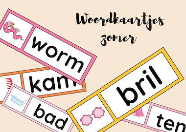 Lesmateriaal Woordkaartjes zomer  van auteur Jana