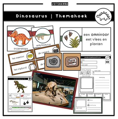 Lesmateriaal Thema dino | Themahoek dinomuseum van auteur Juf Shanna slide 2