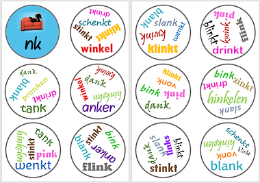 Lesmateriaal Dobble - woorden met -nk van auteur Janet Baptist slide 2