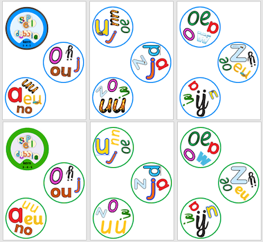Lesmateriaal Dobble-spel letters van auteur Janet Baptist