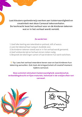 Lesmateriaal Carnaval Tekenverhalen – Luisteren & Tekenen voor Kleuters van auteur Juf_C slide 2