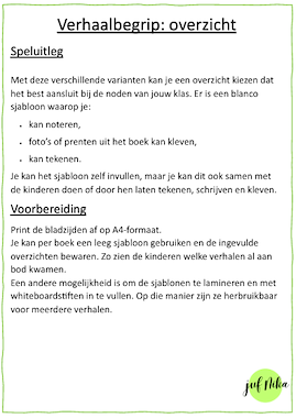 Lesmateriaal Verhaalbegrip van auteur Juf Nika slide 2