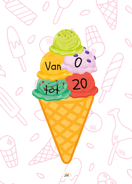 lesmateriaal Van 1-20 ijsjes  van auteur Jana