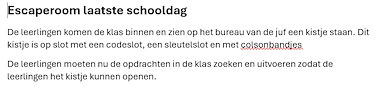 Lesmateriaal Escaperoom einde schooljaar van auteur Juf Marthe