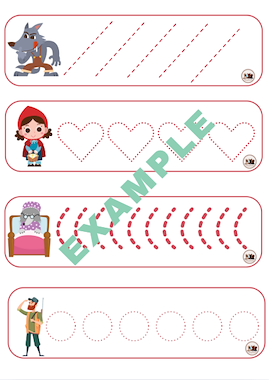 Lesmateriaal Schrijfpatronen in thema Roodkapje + lesvoorbereiding van auteur FilouFinds slide 3