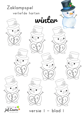 Lesmateriaal Winter - Zaklampspel - Verliefde harten van auteur De klas van juf Laura slide 2