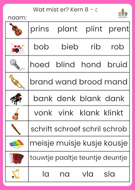 Lesmateriaal Wat mist er? kern 8 maan en zon bewegend leren van auteur de beweegjuf slide 2