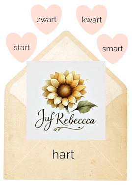 Lesmateriaal Rijmwoorden Valentijn van auteur Juf Rebecca slide 2