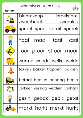 Lesmateriaal Wat mist er? kern 9 maan en zon bewegend leren van auteur de beweegjuf slide 2
