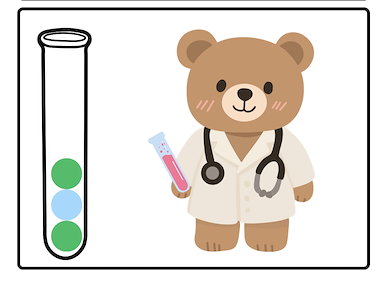 Lesmateriaal Thema dokter/ziek zijn : Tuff tray proefbuisjes vullen van auteur Juf Katy slide 2