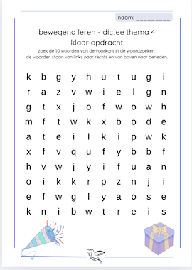 Lesmateriaal lijn 3 thema 4 - visueel dictee 2 van auteur Juf Kitty B slide 3