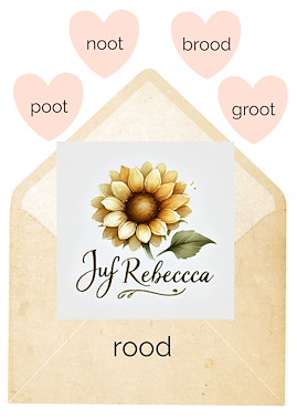 Lesmateriaal Rijmwoorden Valentijn van auteur Juf Rebecca slide 3