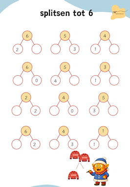Lesmateriaal Splitsen tot 6 wintereditie van auteur Juffen eersteklas slide 2
