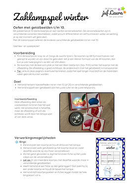 Lesmateriaal Zaklampspel winter - getalbeelden van auteur De klas van juf Laura slide 3