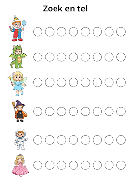 Lesmateriaal Zoek en tel: thema Carnaval van auteur CreaLi slide 4