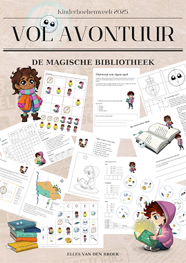 Lesmateriaal De magische bibliotheek - gr 2 pakket KBW '25 - Vol avontuur van auteur Lessen en Illustraties Elles