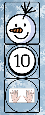 Lesmateriaal Thema winter: Letter -en cijfer match van auteur Juf Katy slide 2