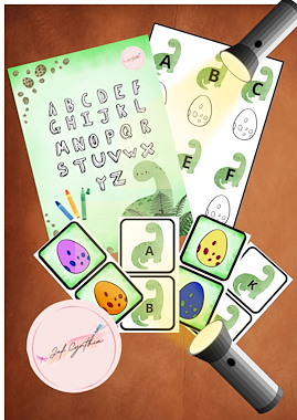 Lesmateriaal Welke letterdino zit in welk ei? 🦖🥚 van auteur Juf_Cynthia_