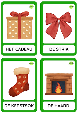 Lesmateriaal Woordkaarten Kerstmis van auteur Juf Nika slide 4
