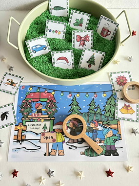 Lesmateriaal Kerst praat en zoekplaten + woordkaarten  van auteur Tinnekes ontdekbundels slide 4