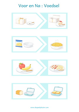 Lesmateriaal Voor en na – praten, denken en vergelijken van auteur SB Speelplezier slide 2