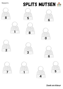 Lesmateriaal Mutsen met splitsingen voor het lampje van auteur de beweegjuf slide 2