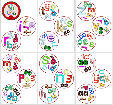 Lesmateriaal Dobble-spel letters van auteur Janet Baptist