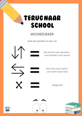 Lesmateriaal Back to school woordzoekers van auteur Speelwijs