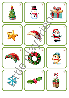Lesmateriaal Memory kerstmis  van auteur Little Play Friends slide 2
