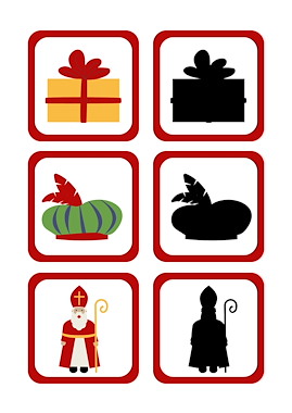 Lesmateriaal Sinterklaas Schaduw Memory – Match de schaduw van auteur Juf_C slide 3