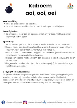 Lesmateriaal Kaboem aai, ooi, oei van auteur de beweegjuf slide 3