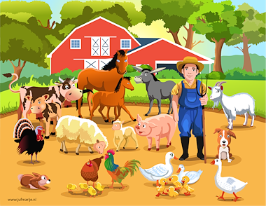 Collectie van lesmaterialen met onderwerp Boerderij van auteur Juf Rani