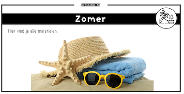Collectie van lesmaterialen met onderwerp Zomer van auteur Juf Shanna